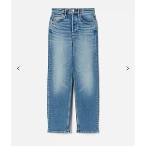 RE/Done Comfort Stretch High Rise 70s Stove Pipe Jean Straight Blue Size 25 NWT